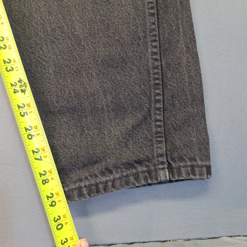 Wrangler Authentic Jeans Mens 36x30 Faded Black Straight Leg Denim Made in USA